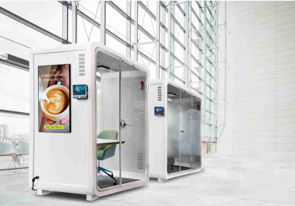 z6mg·人生就是博子公司达擎之智慧行动办公舱，，，，采用PDLC智能调光玻璃设计，，，，透过通电与断电的电流切换，，呈现透明与雾面效果，，，，具节能降耗特性并兼顾隐私，，确保信息安全