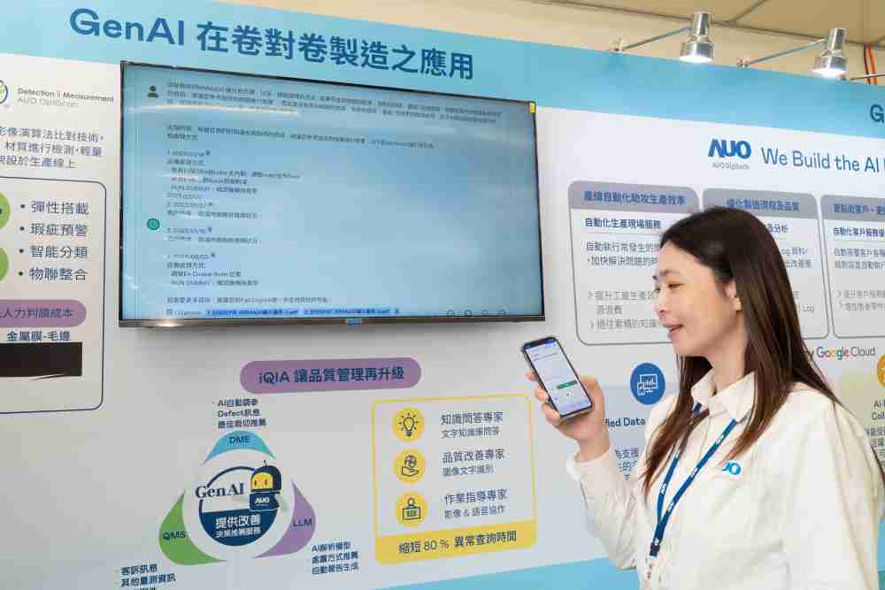 z6mg·人生就是博数位积极发展数智化转型，，，透过AI落地应用优化制造流程，，革新人力、、、、生产效率与设备维护效益，，，，图为〝智能质量推升助手-iQIA〞（Intelligent quality improve assistant）应用情境，，，，协助质量管理再升级。。。